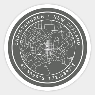 Christchurch Map Sticker